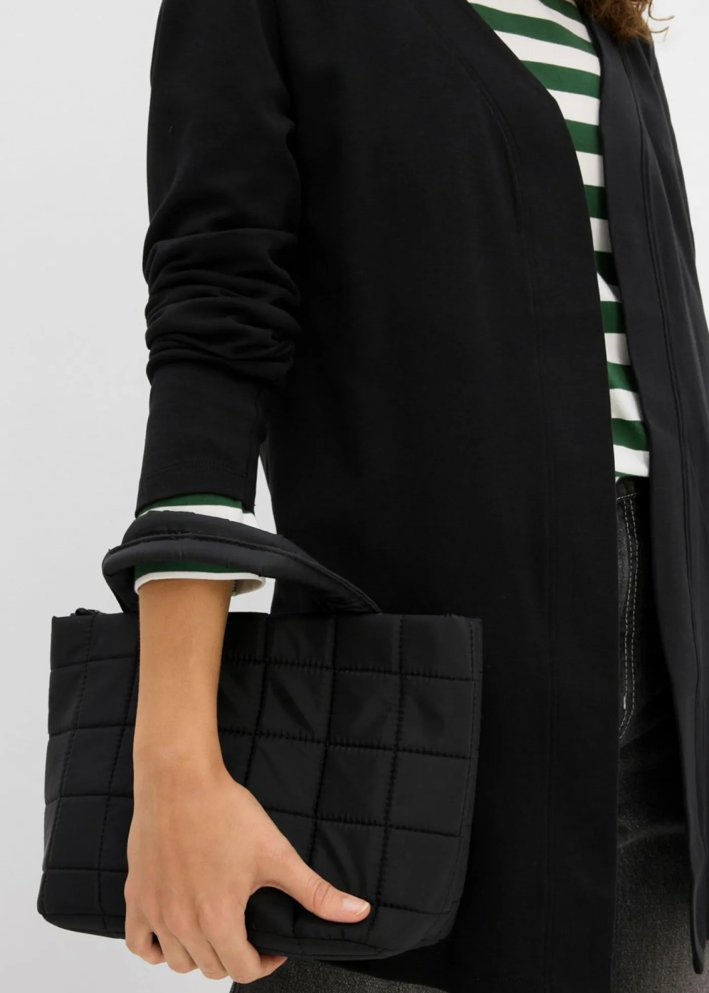 bonprix bonprix Básicos|Camisetas>Chaqueta de algodón orgánico puro Negro