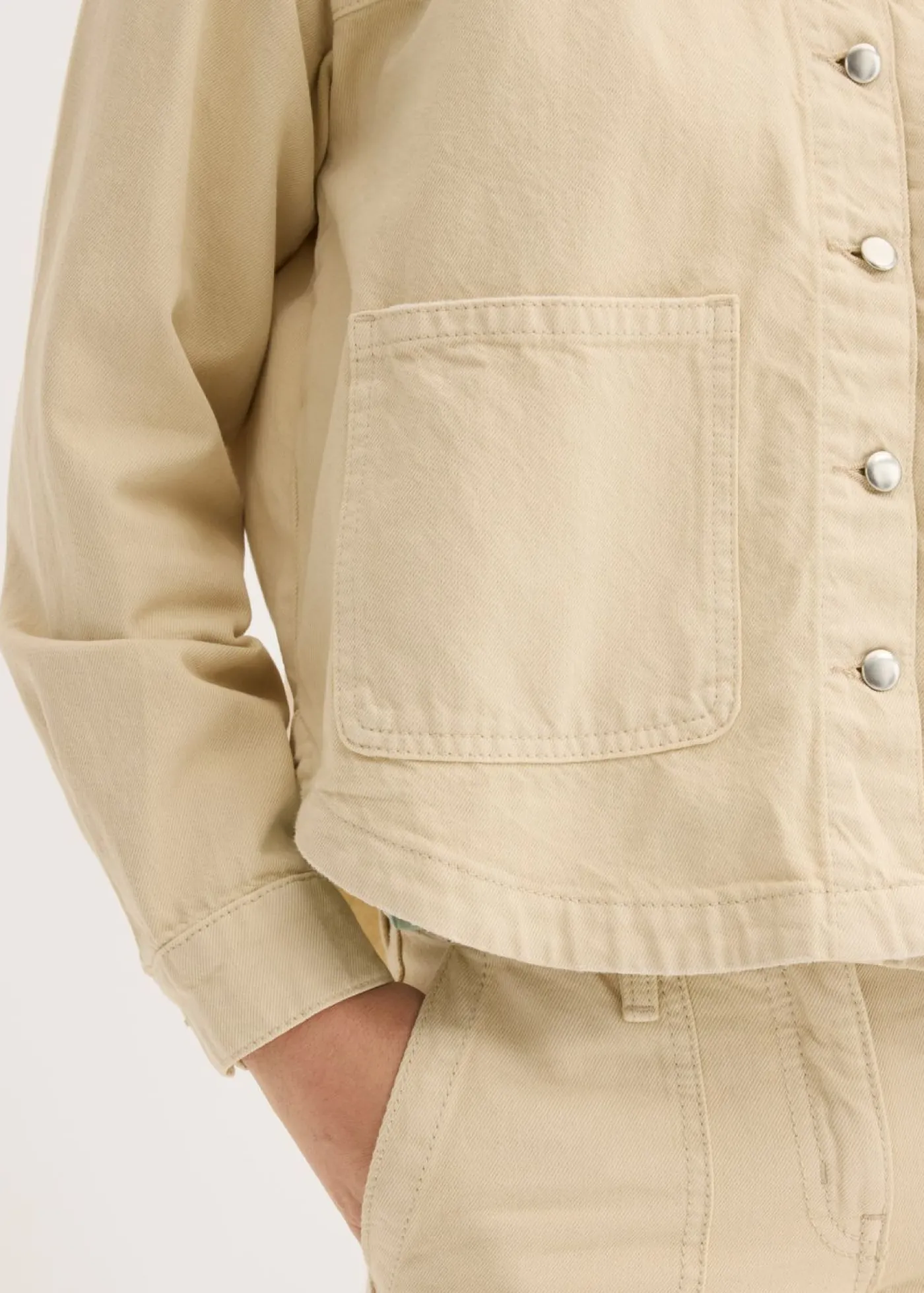 bonprix bonprix Chaquetas Y Abrigos|Novedades>Chaqueta de algodón puro Arena claro