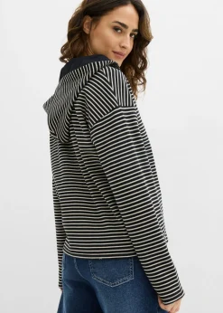 Mujer bonprix bonprix Chaqueta de chándal a rayas de mezcla de algodón