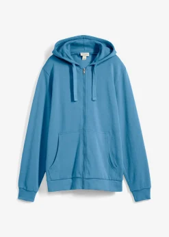 bonprix bonprix Básicos En Rebajas|Ropa Deportiva>Chaqueta de chándal con capucha, regular fit Azul cristal