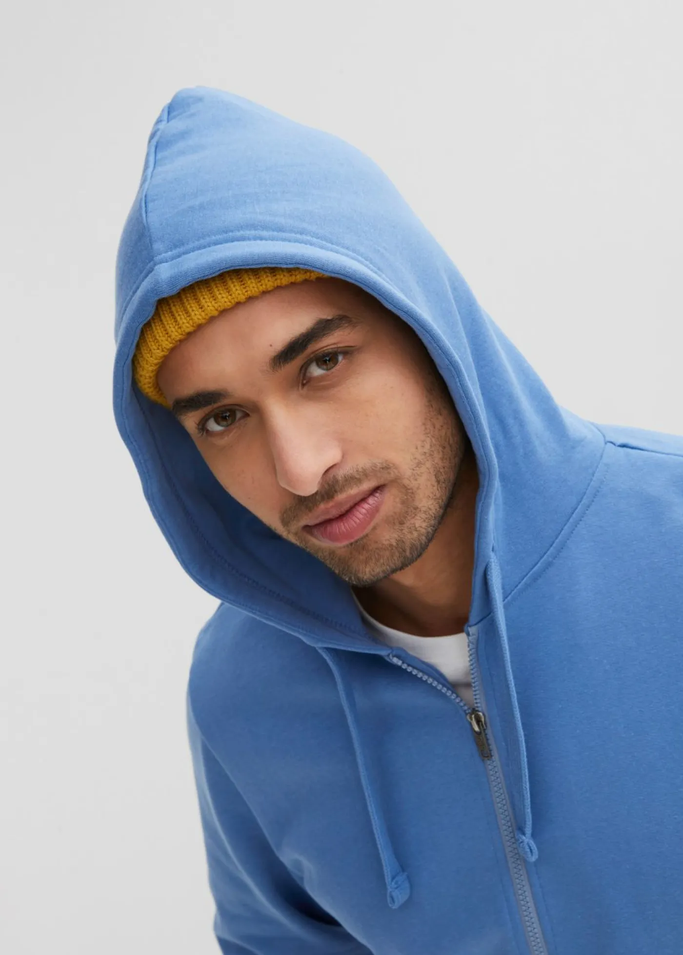 bonprix bonprix Básicos En Rebajas|Ropa Deportiva>Chaqueta de chándal con capucha, regular fit Azul cristal