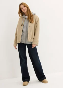 Mujer bonprix bonprix Chaqueta de chándal con capucha de punto y bolsillo