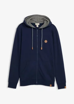 Hombre bonprix bonprix Chaqueta de chándal con capucha de algodón orgánico