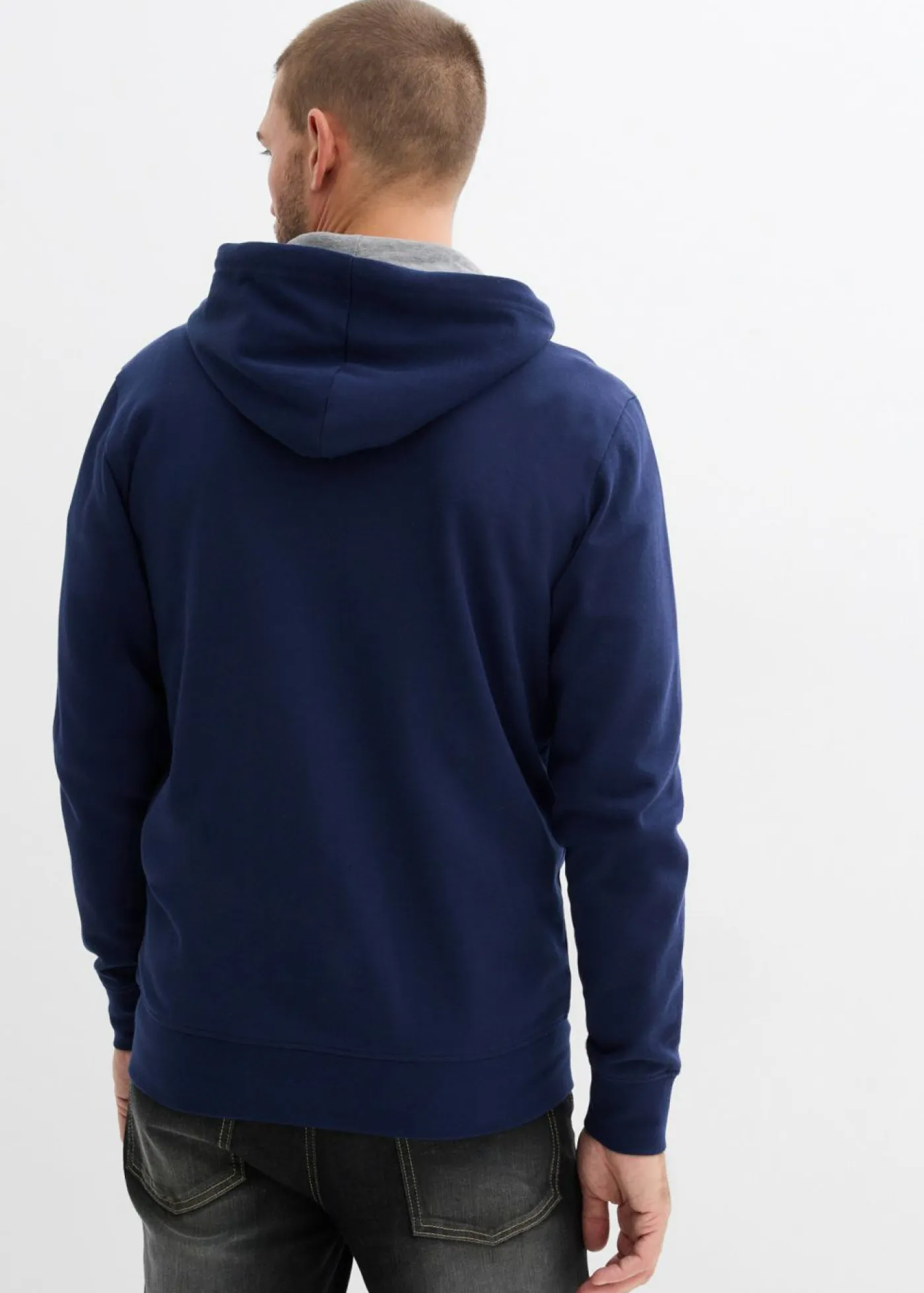 Hombre bonprix bonprix Chaqueta de chándal con capucha de algodón orgánico