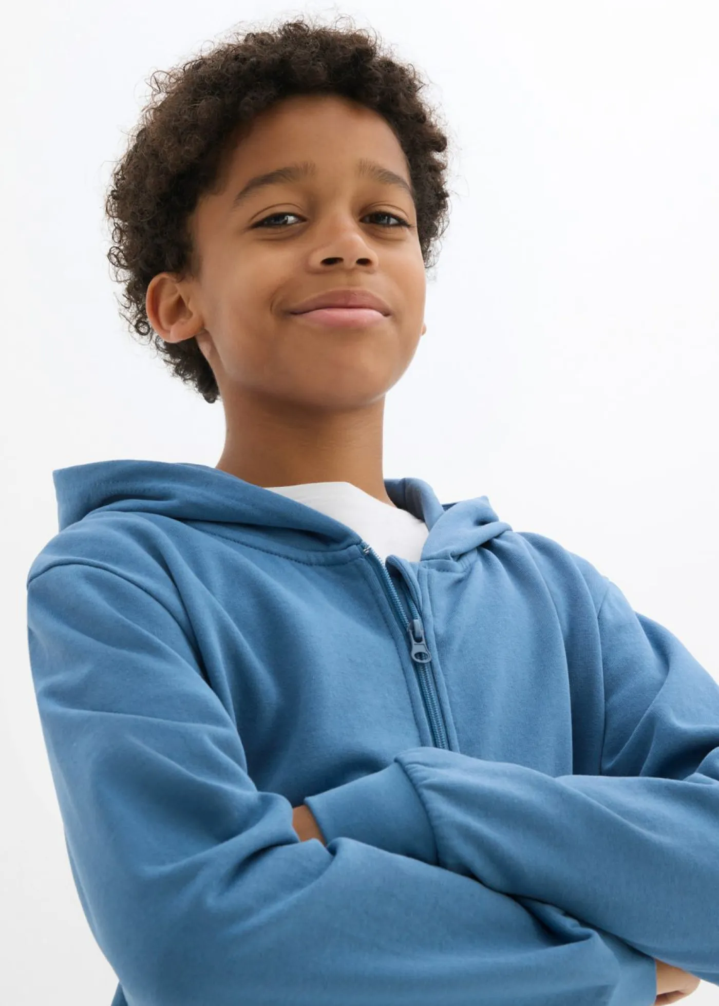 bonprix bonprix Ropa 9 A 16 Años·Sudaderas Y Jerséis>Chaqueta de chándal con capucha en suave mezcla de algodón verde mar