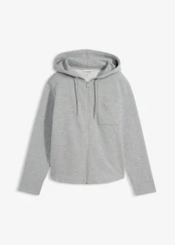 Mujer bonprix bonprix Chaqueta de chándal con capucha y poliéster reciclado