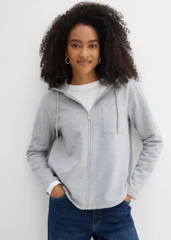 Mujer bonprix bonprix Chaqueta de chándal con capucha y poliéster reciclado