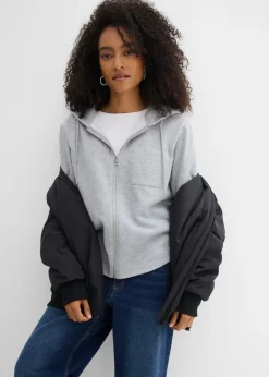 Mujer bonprix bonprix Chaqueta de chándal con capucha y poliéster reciclado