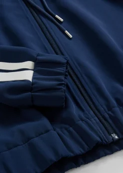 bonprix bonprix Chaquetas Y Abrigos>Chaqueta de chándal con raya deportiva Azul marino-blanco