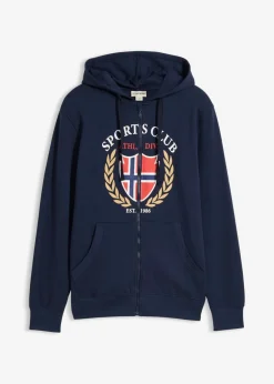 Hombre bonprix bonprix Chaqueta de chándal de algodón puro con capucha