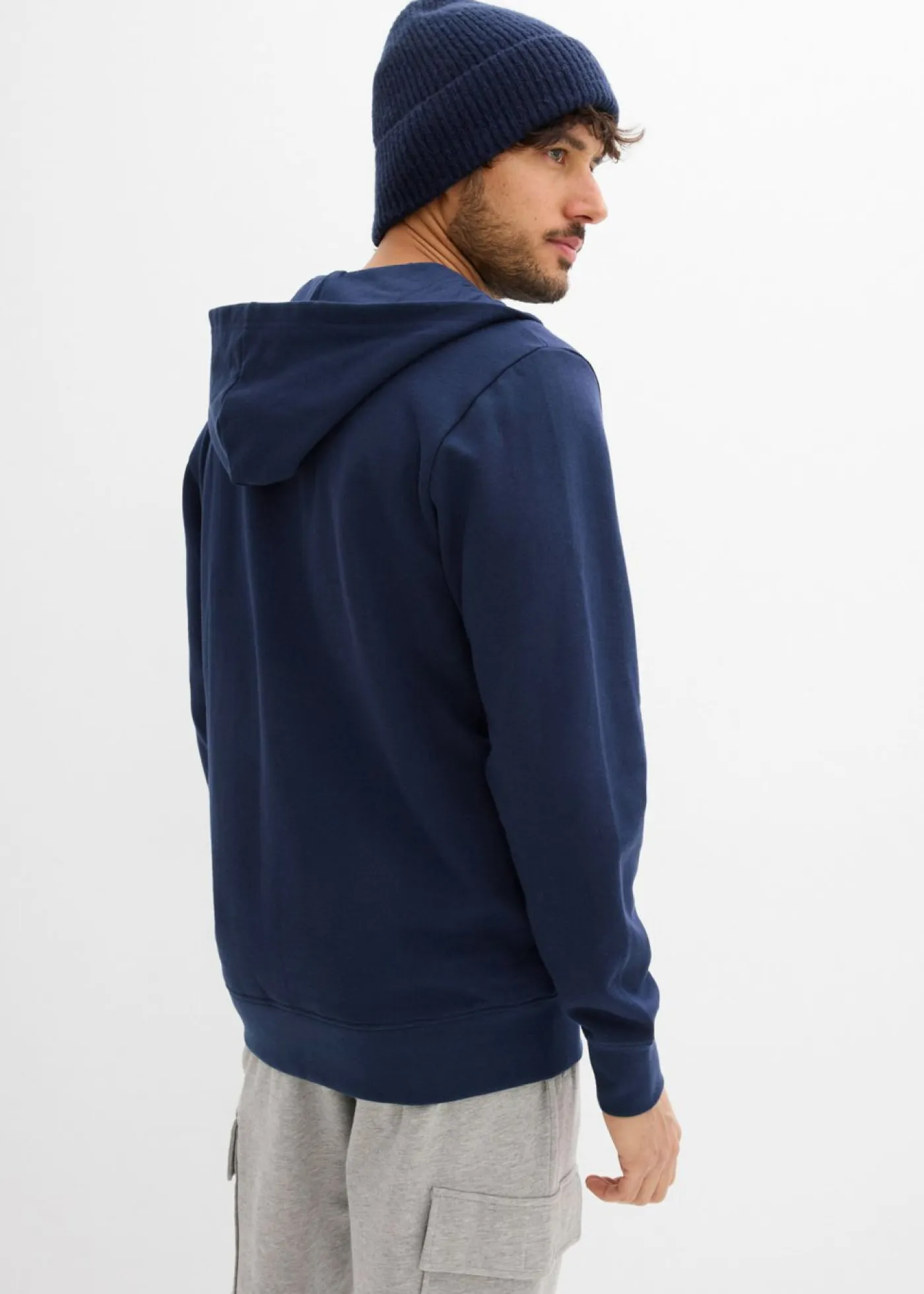 Hombre bonprix bonprix Chaqueta de chándal de algodón puro con capucha