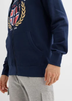 Hombre bonprix bonprix Chaqueta de chándal de algodón puro con capucha