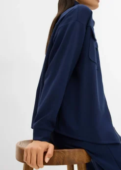 Mujer bonprix bonprix Chaqueta de chándal de mezcla de viscosa ligeramente brillante