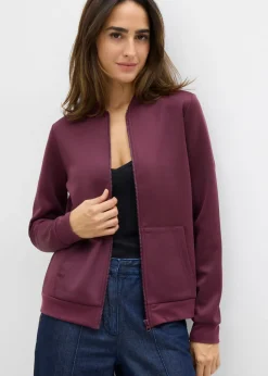 bonprix bonprix Básicos|Ropa Cómoda>Chaqueta de chándal de neopreno con cremallera rojo burdeos