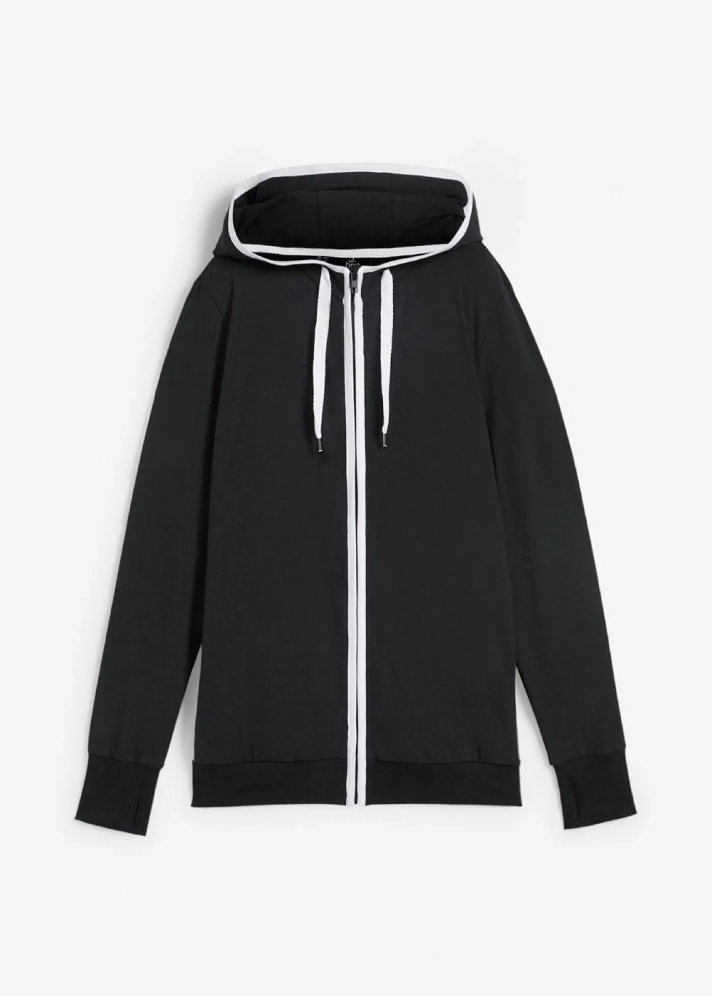 bonprix bonprix Ropa Cómoda>Chaqueta de chándal elástica con algodón Negro