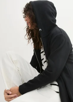 Mujer bonprix bonprix Chaqueta de chándal larga con bolsillos con cremallera