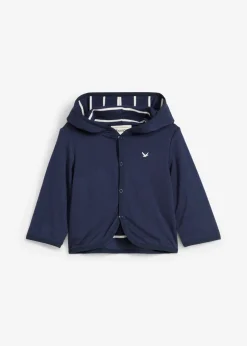 bonprix bonprix Partes De Arriba>Chaqueta de chándal reversible para bebés Azul marino + blanco lana