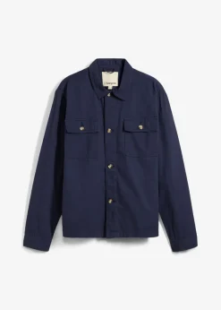 bonprix bonprix Chaquetas Y Abrigos·Chaquetas>Chaqueta de entretiempo de sarga con corte holgado Azul marino