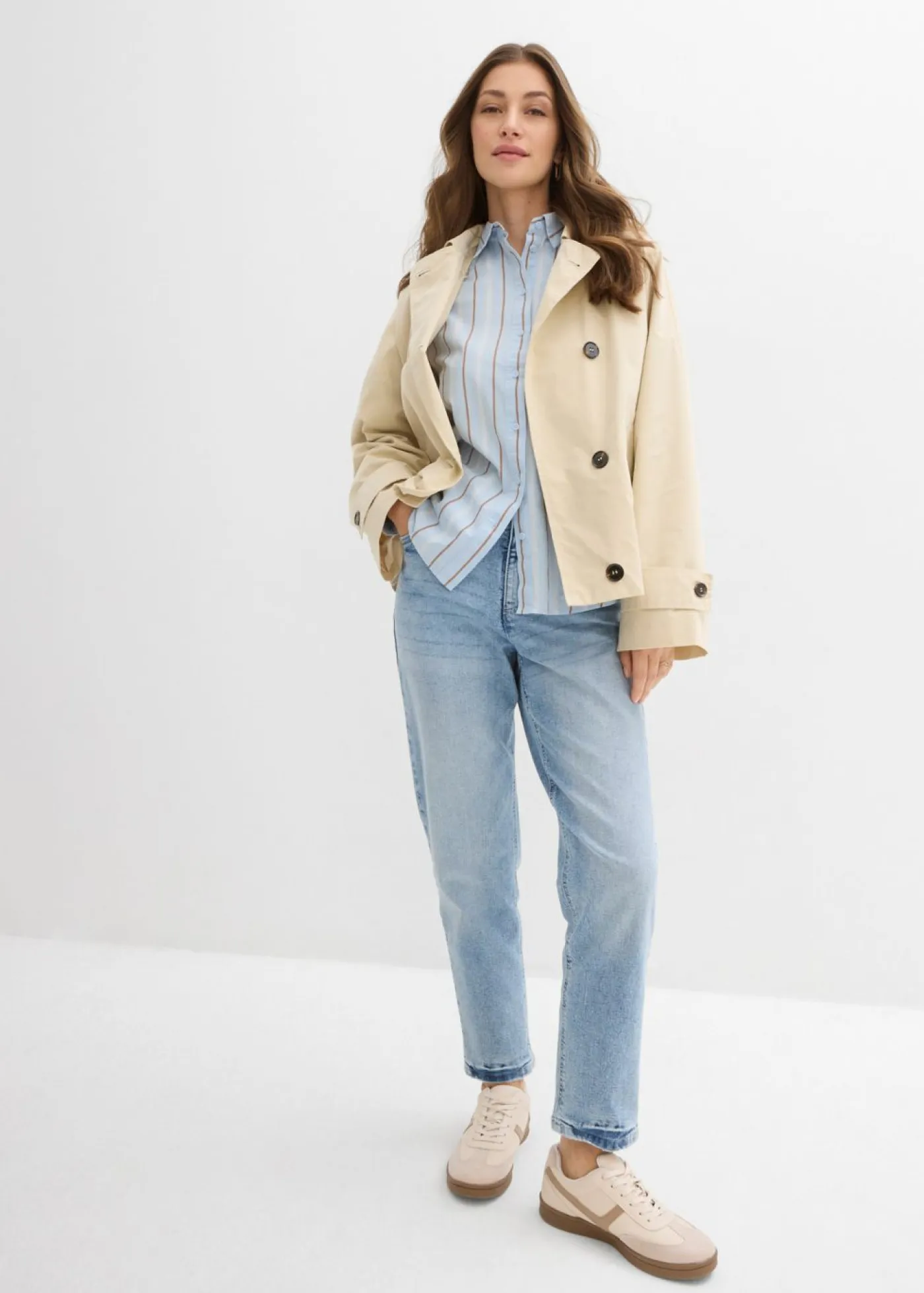 bonprix bonprix Esenciales|Chaquetas Y Abrigos>Chaqueta de entretiempo oversize Arena claro