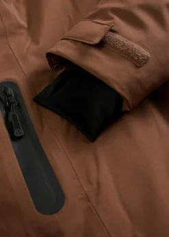 bonprix bonprix Ropa Para El Aire Libre|Ropa Deportiva>Chaqueta de esquí con protector antinieve Marrón claro