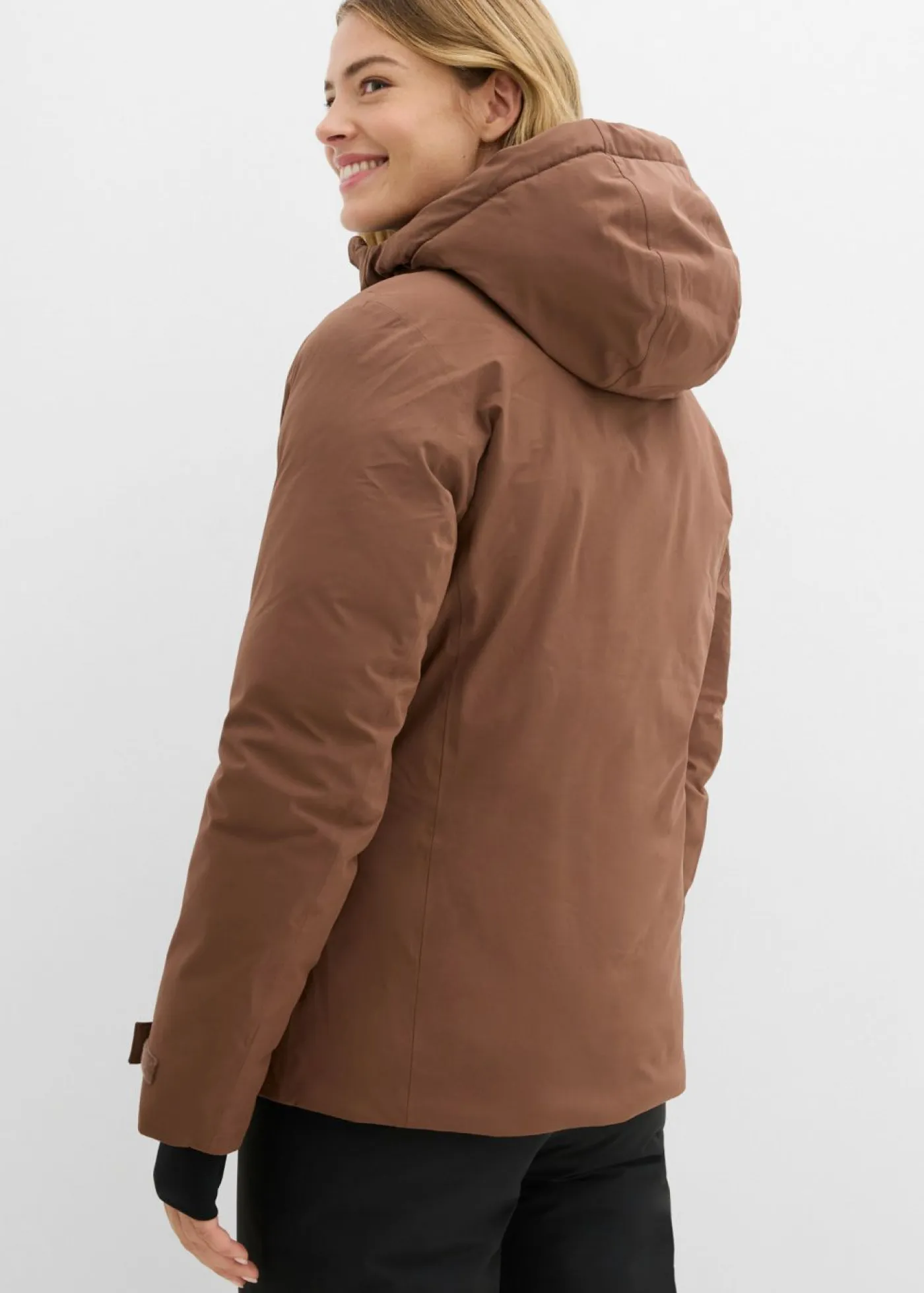 bonprix bonprix Ropa Para El Aire Libre|Ropa Deportiva>Chaqueta de esquí con protector antinieve Marrón claro