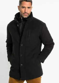 Hombre bonprix bpc selection Chaqueta de invierno con cortavientos en aspecto de lana