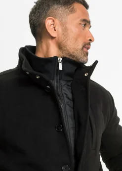 Hombre bonprix bpc selection Chaqueta de invierno con cortavientos en aspecto de lana
