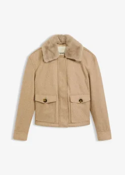 Mujer bonprix bonprix Chaqueta de invierno con aspecto de lana