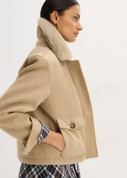 Mujer bonprix bonprix Chaqueta de invierno con aspecto de lana