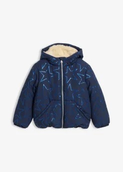 bonprix bonprix Ropa 2 A 9 Años·Prendas Exteriores Y Outdoor>Chaqueta de invierno con aspecto de cazadora y forro de peluche, repelente al agua Azul marino