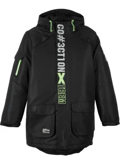 Niños bonprix bonprix Chaqueta de invierno con detalles deportivos y capucha