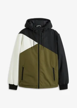 Hombre bonprix bonprix Chaqueta de invierno con capucha en color block