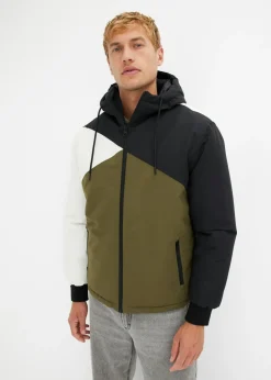 Hombre bonprix bonprix Chaqueta de invierno con capucha en color block