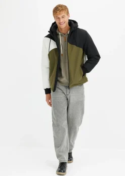 Hombre bonprix bonprix Chaqueta de invierno con capucha en color block