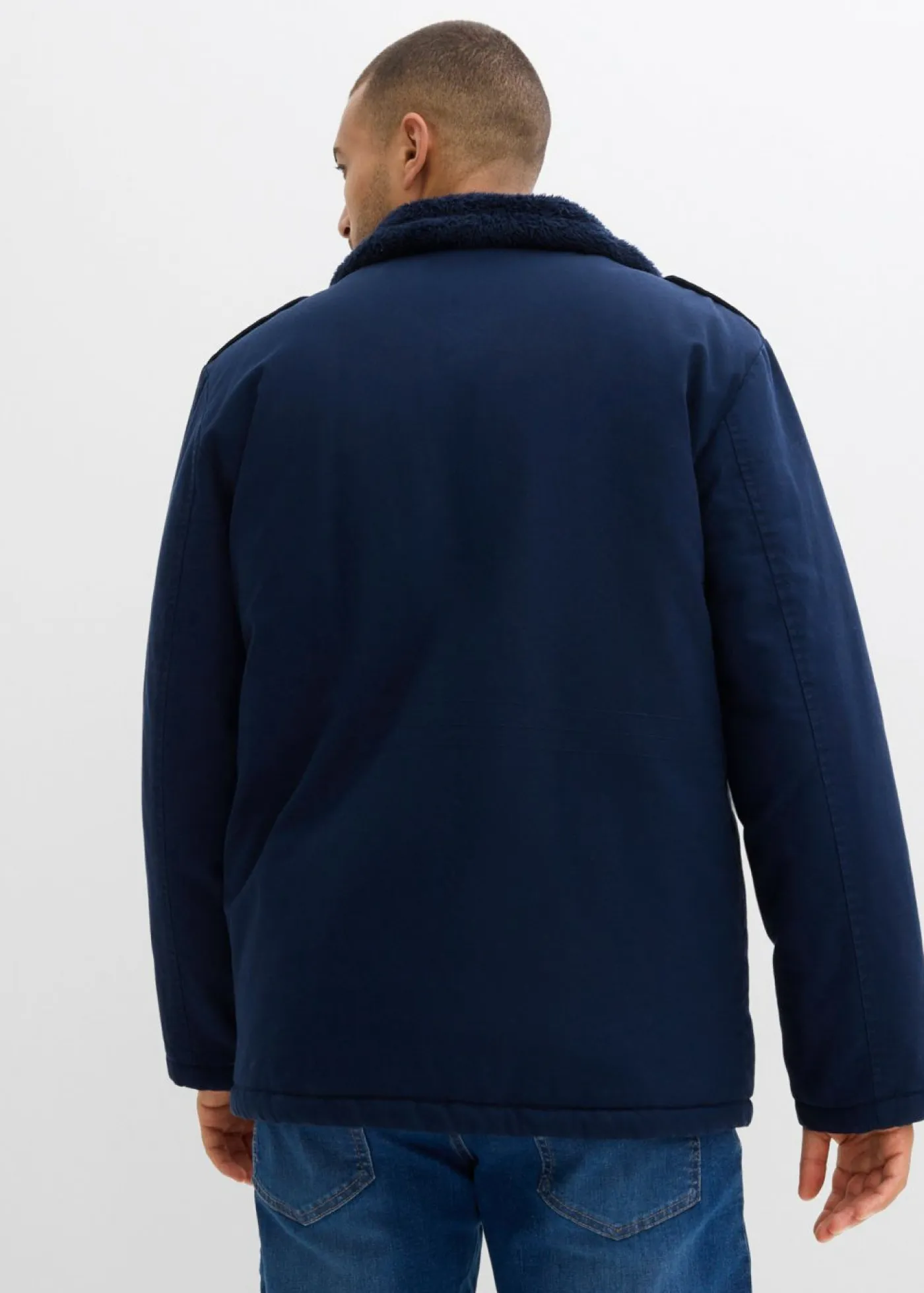 bonprix bonprix Chaquetas Y Abrigos·Chaquetas|Chaquetas Y Abrigos·Abrigos De Invierno>Chaqueta de invierno de algodón puro con forro polar Azul marino