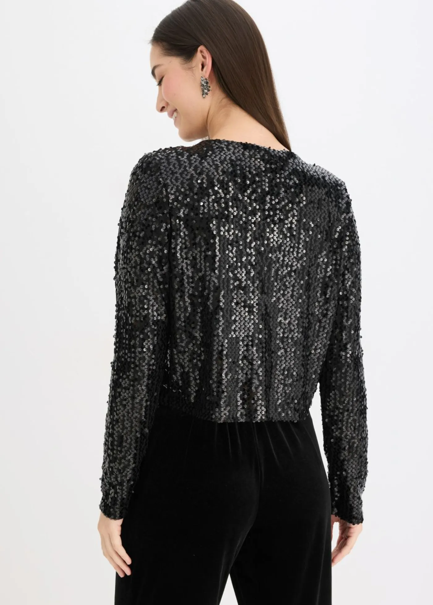 bonprix bonprix Chaquetas Y Abrigos>Chaqueta de lentejuelas Negro