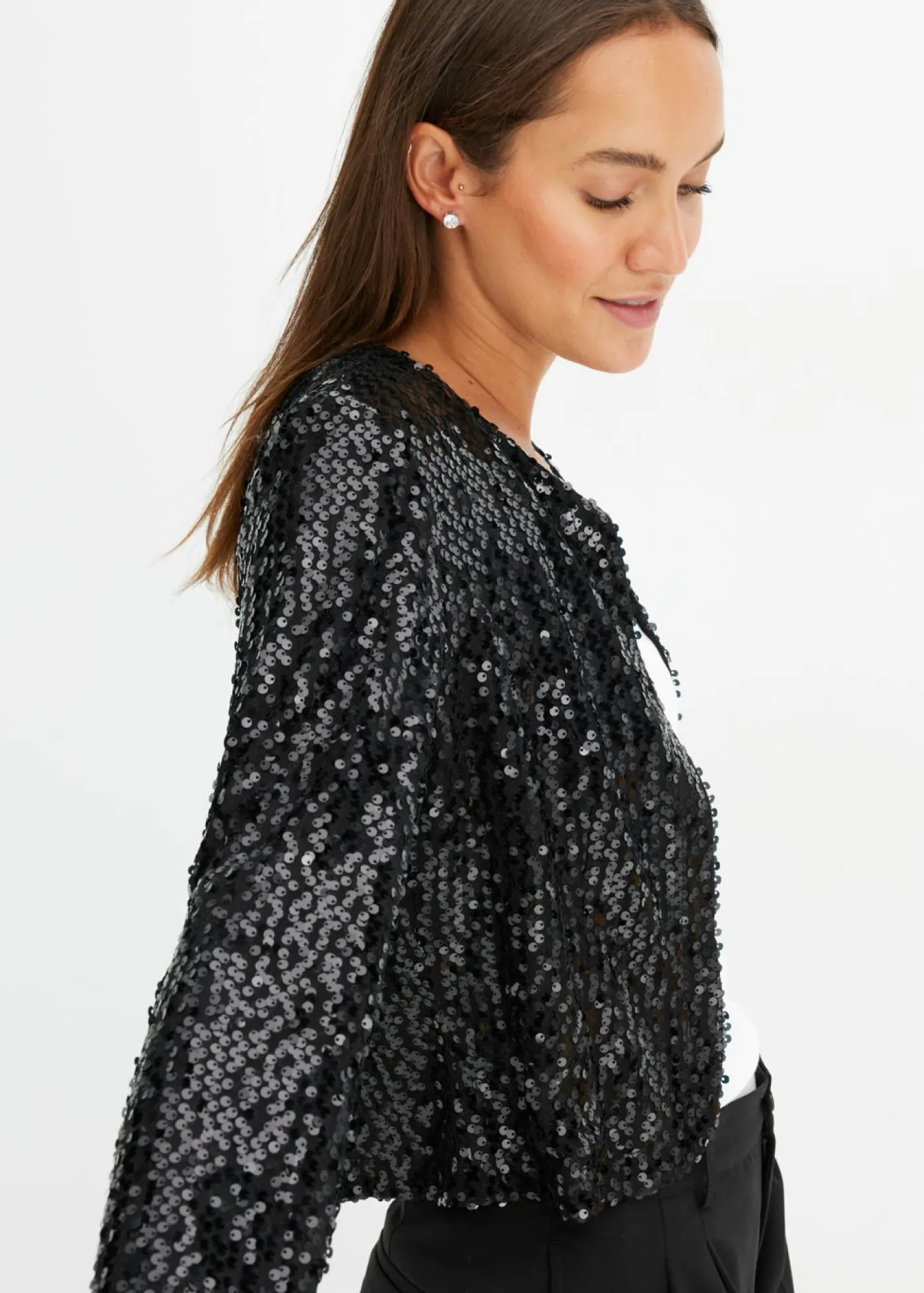 bonprix bonprix Chaquetas Y Abrigos>Chaqueta de lentejuelas Negro