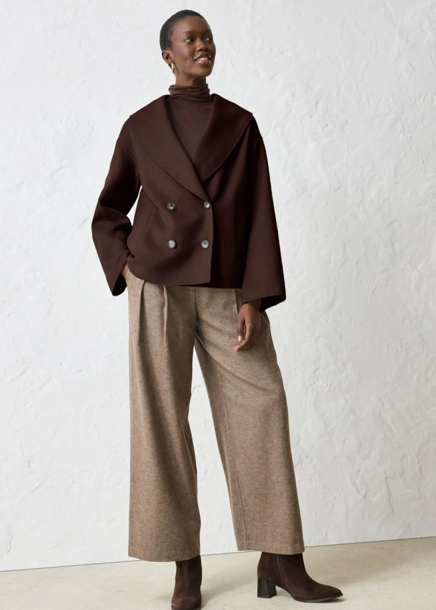 Mujer bonprix bonprix Chaqueta de mezcla de lana suave