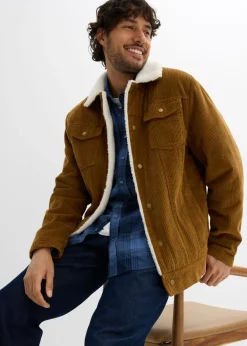 Hombre bonprix bonprix Chaqueta de pana con forro de peluche