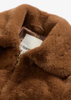 bonprix bonprix Chaquetas Y Abrigos>Chaqueta de pelo sintético marrón pimienta