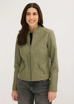 Mujer bonprix bonprix Chaqueta de piel sintética de viscosa pura