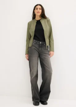 Mujer bonprix bonprix Chaqueta de piel sintética de viscosa pura