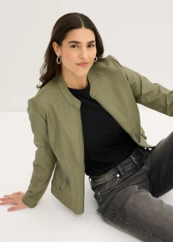 Mujer bonprix bonprix Chaqueta de piel sintética de viscosa pura