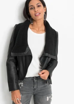 Mujer bonprix bonprix Chaqueta de piel sintética con cuello alto