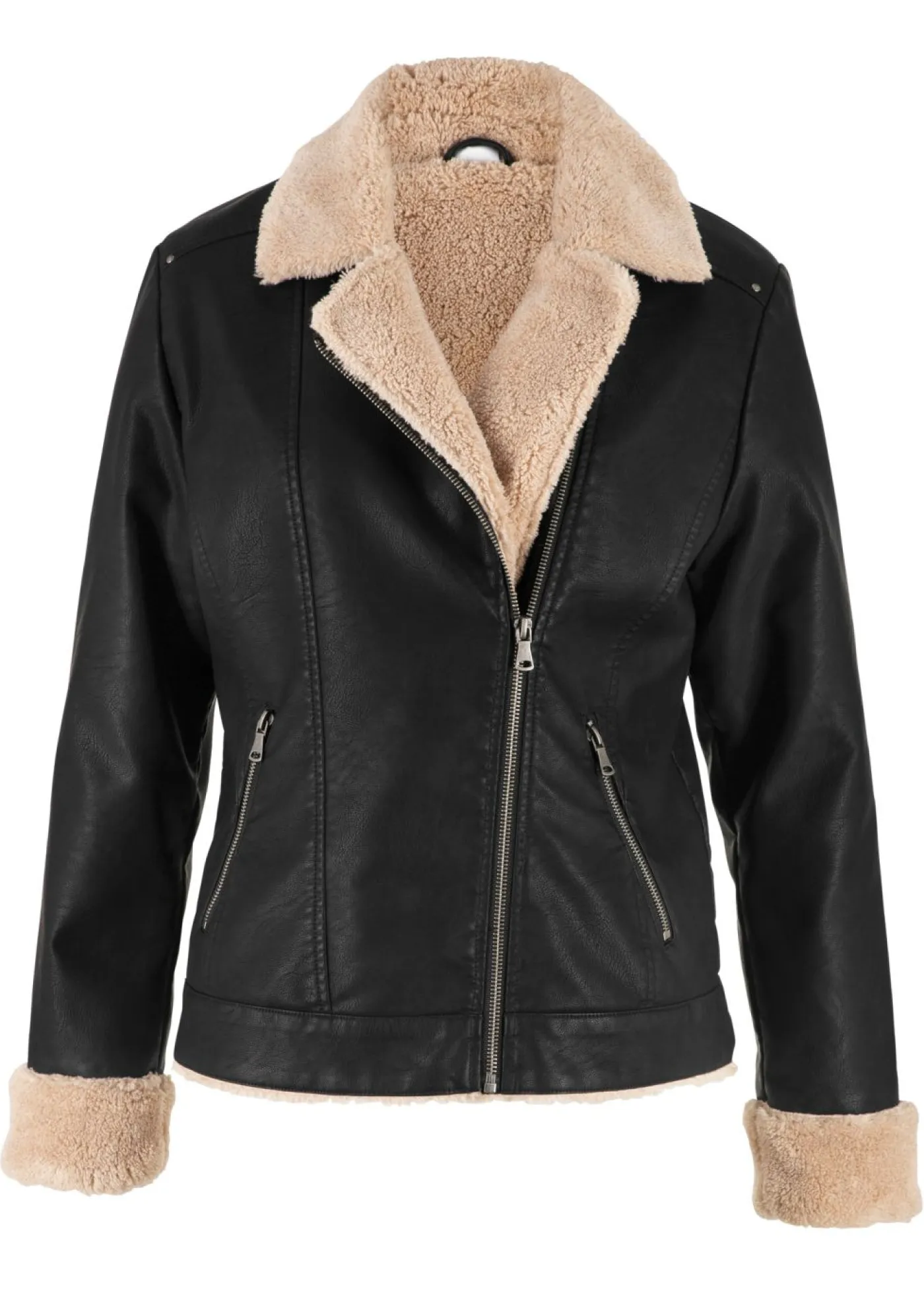 Mujer bonprix bonprix Chaqueta de piel sintética, con forro