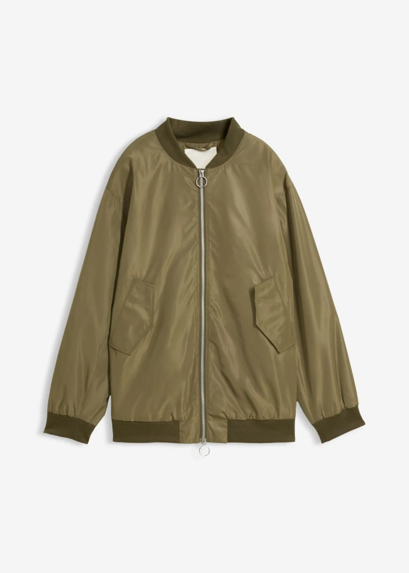 bonprix bonprix Chaquetas Y Abrigos>Chaqueta de piloto ancha con forro de leopardo Verde oliva oscuro