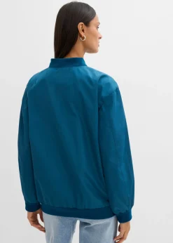 Mujer bonprix bonprix Chaqueta de piloto ancha con forro de leopardo