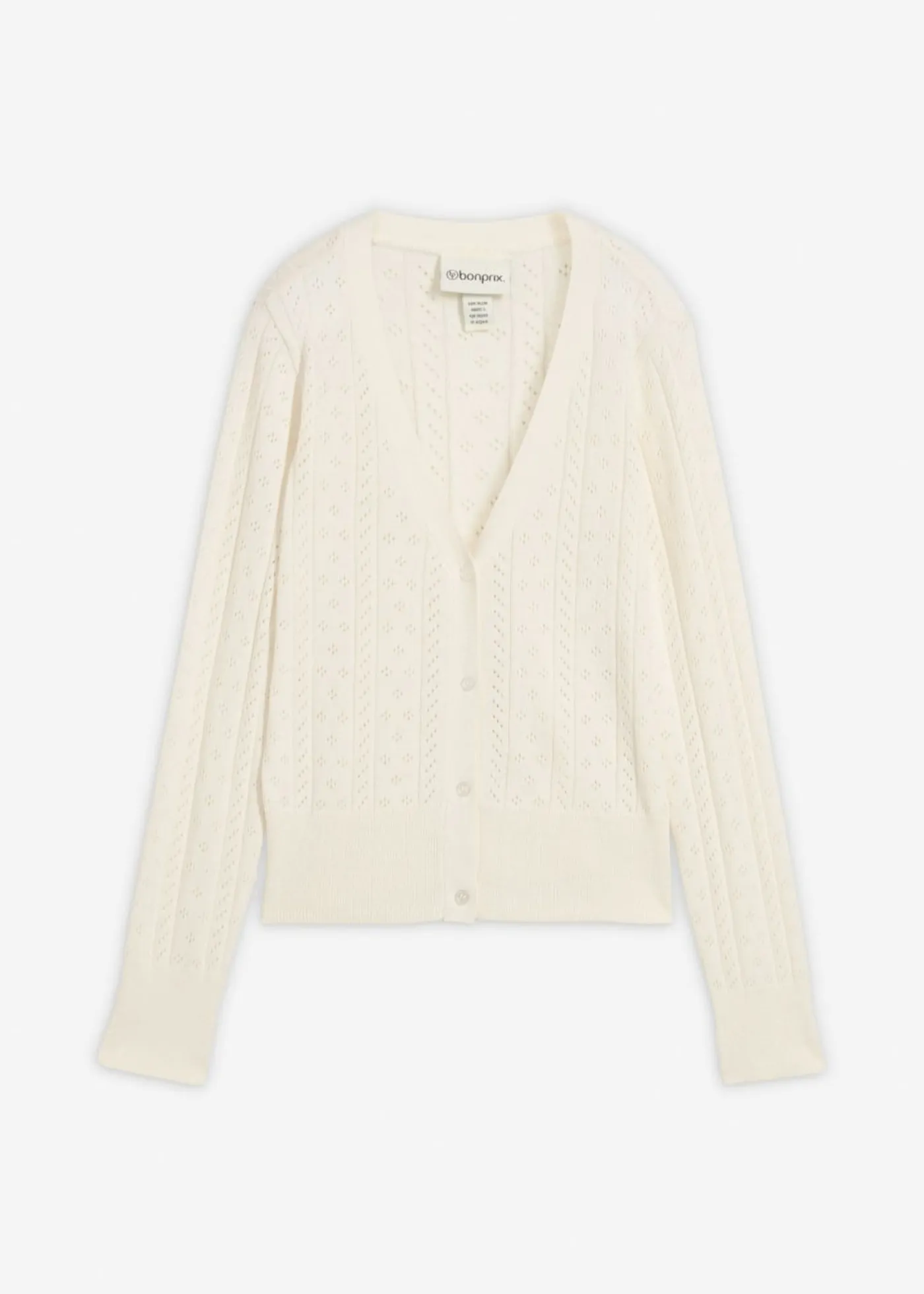 Mujer bonprix bonprix Chaqueta de punto ajour con mezcla de seda