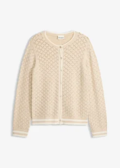 Mujer bonprix bonprix Chaqueta de punto ajour con hilo suave