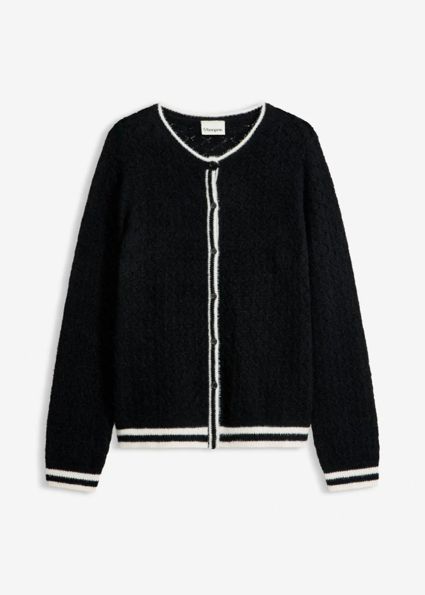 Mujer bonprix bonprix Chaqueta de punto ajour con hilo suave